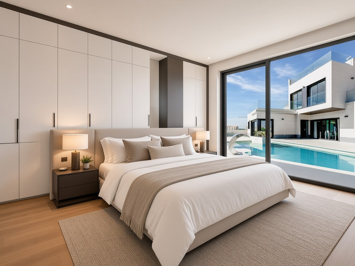 Chambre avec rangements